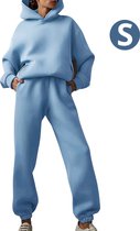 Bovista Joggingpak Dames - Huispak - Trainingspak - Volwassenen - Capuchon - Jogging Pak - Joggingspak - Licht Blauw - Maat S