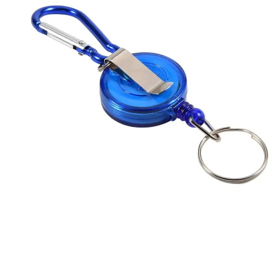 Ulanax® | Sleutelhanger - blauw - Met uittrekbaar koord voor ultiem gebruiksgemak |