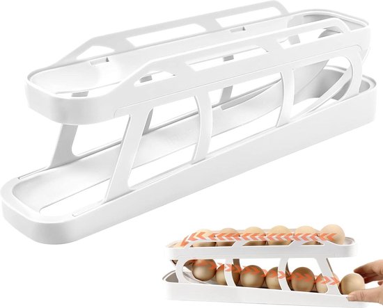 Eierhouder, camping, reis-eierorganizer, campingeierdrager, 2 gordels eiercontainer campinghouder, schokbestendige bescherming eieropbergdoos met eierlade, dispenser, keuken, koelkast