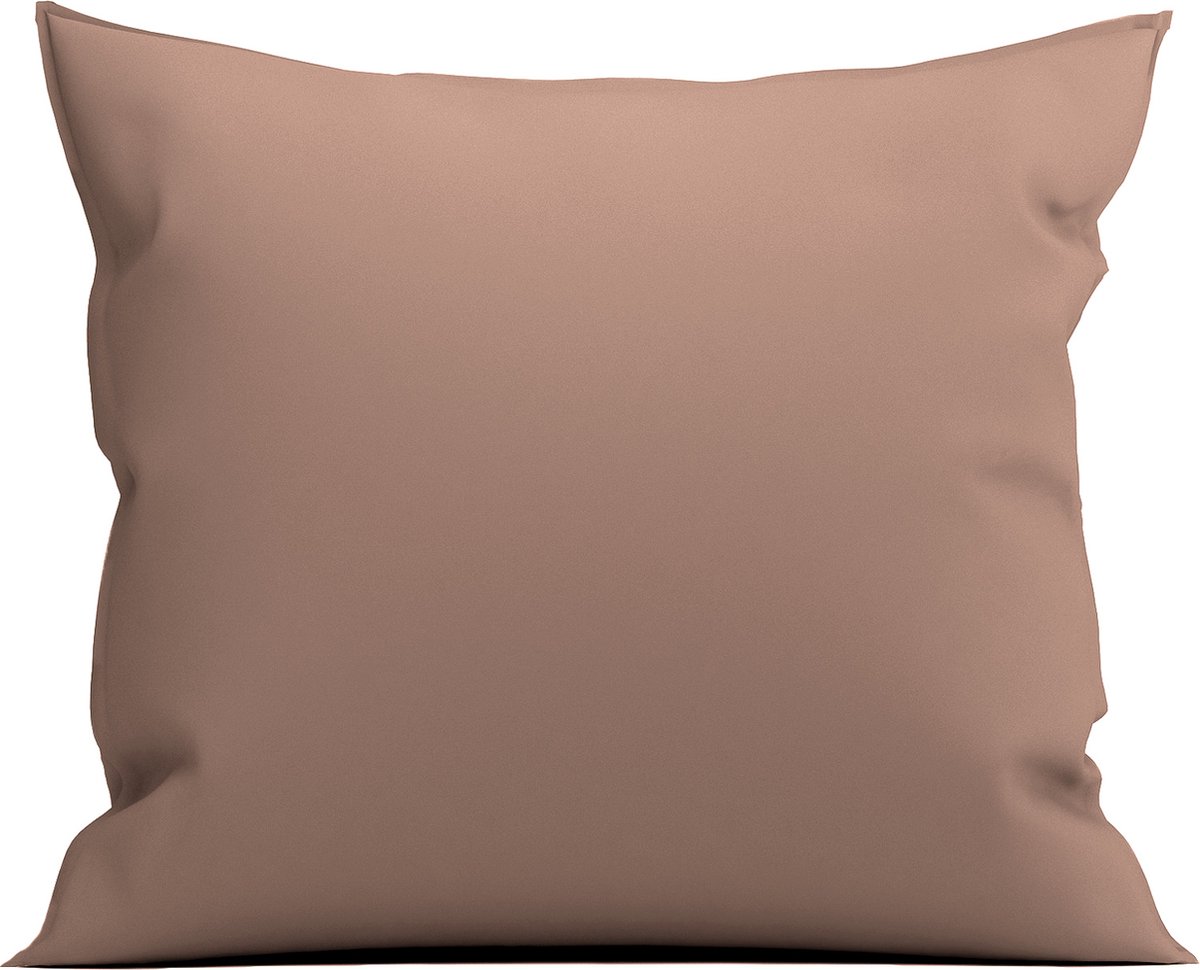 Yellow Kussensloop Percale - Kussenhoes van 80x80 cm - 1 stuk - 100% Katoen-Perkal - Roze