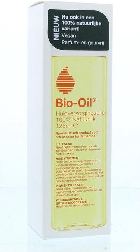 Bio Oil - Body oil - 125ml - 100% natuurlijk - Vegan - Parfumvrij