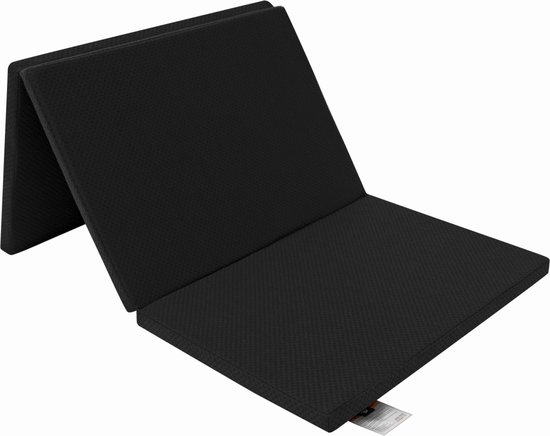 Cabino Campingbedje / Reisbedje Opvouwbaar set Inclusief Transporttas en Matras - 120 x 60 cm - Zwart van Merkloos — afbeelding 5