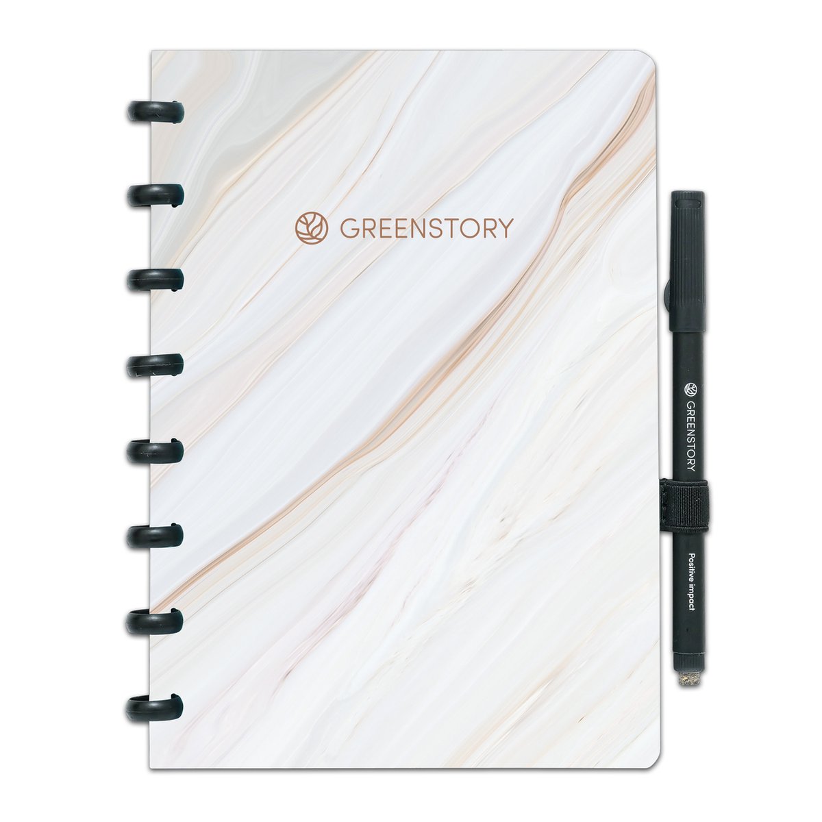 GreenStory - GreenBook Uitwisbaar Notitieboek - Herbruikbaar Notitieboek - Notitieblok - Lijn & Blanco