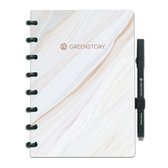 GreenStory - GreenBook Uitwisbaar Notitieboek - Herbruikbaar Notitieboek - Notitieblok - Lijn & Blanco