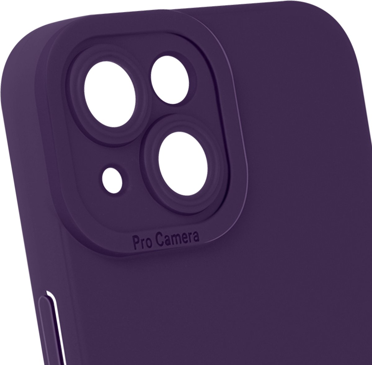 Avizar Hoes Geschikt voor iPhone 15 Plus Beveiligde camera, Donkerpaars