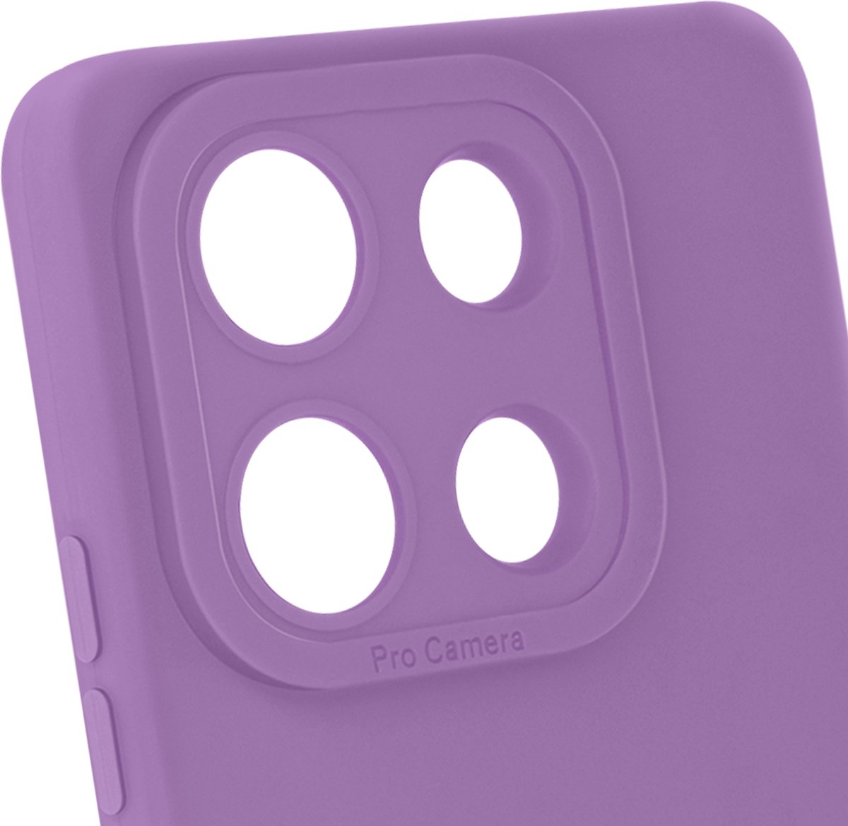 Avizar Hoes Geschikt voor Xiaomi Redmi Note 13 5G Mat Beschermde Camera, Paars
