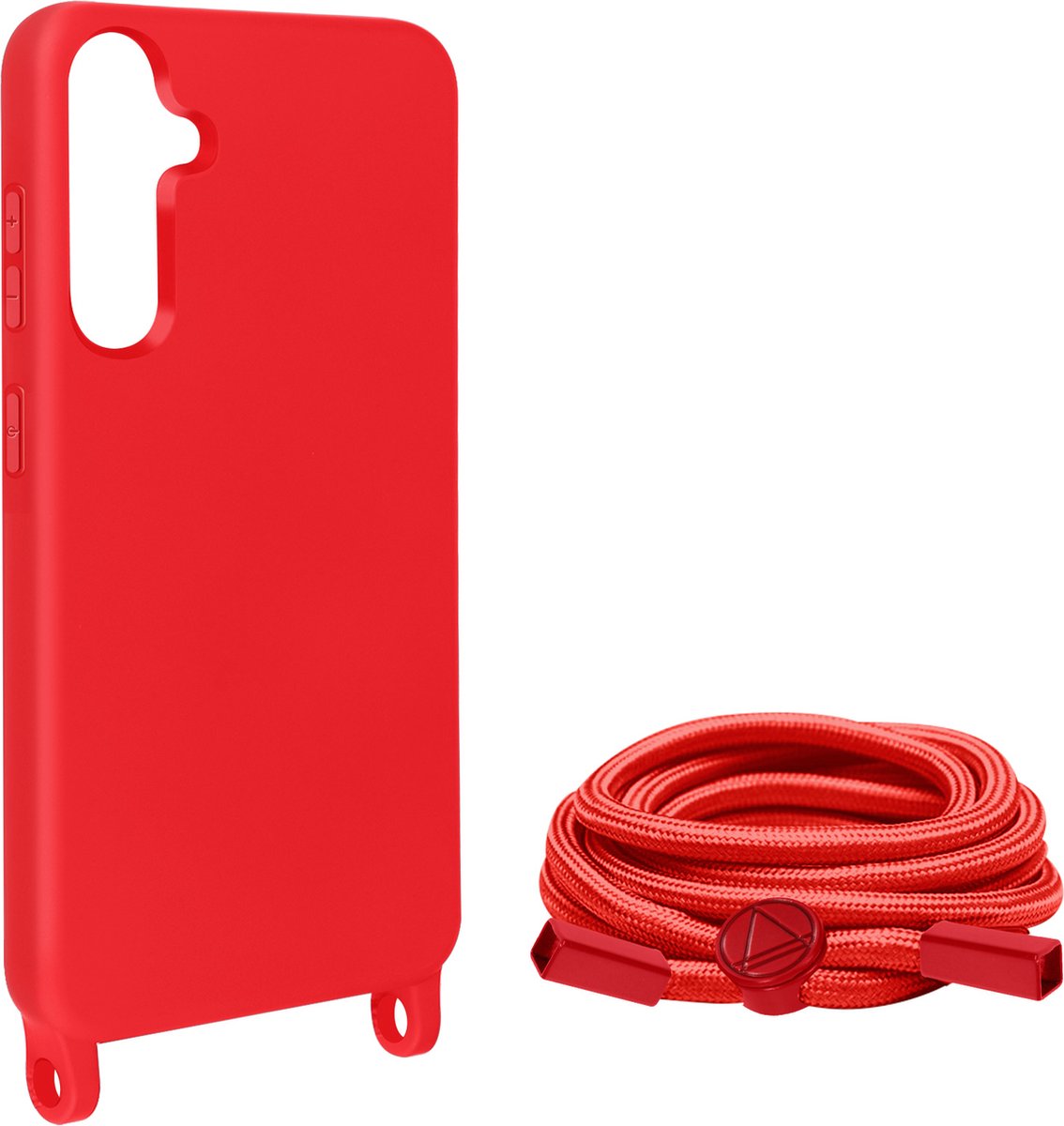 Avizar Koordhoesje Geschikt voor Samsung Galaxy S23 FE Corda serie, Rood