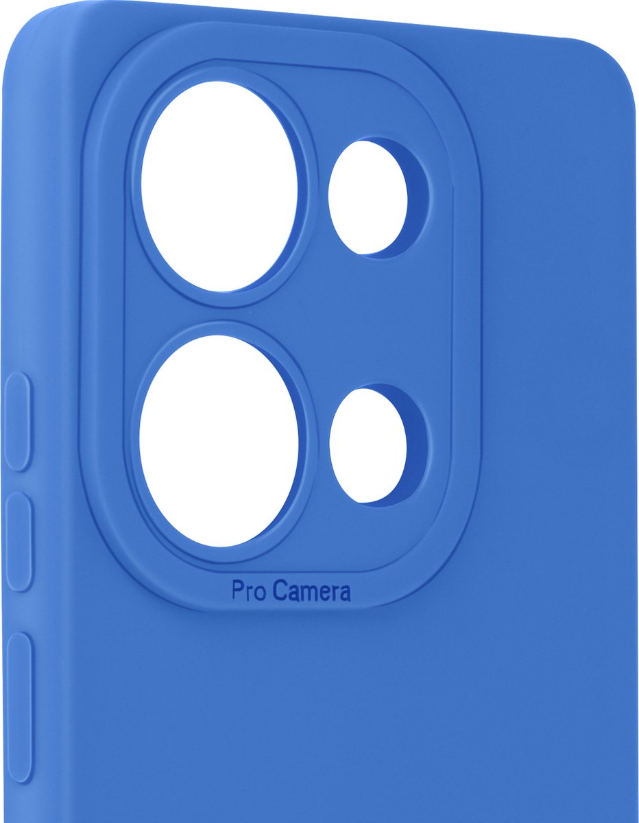 Avizar Hoes Geschikt voor Xiaomi Redmi Note 13 Pro 4G Mat Beschermde Camera, Blauw