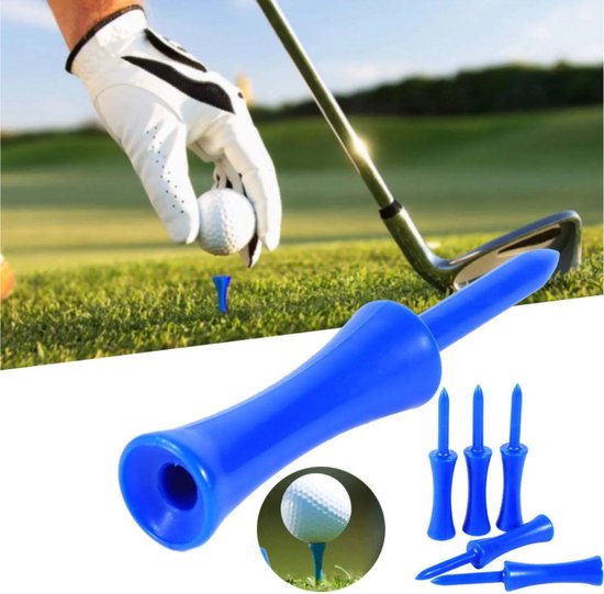 Golf tees - 15 stuks - 68mm - Duurzaam kunststof - Blue - Golf accesoires - Golfset - Golftee van LifeGoods — afbeelding 3