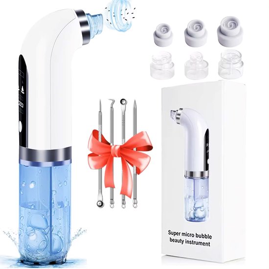 Foto: Blackhead remover acne verwijderen set pori nreiniger 6 opzetstukken comedonenlepels gezichtsreiniger mee eters verwijderen acne vacu m mee eter verwijderraar gezichtsverzorging verstopte pori n acne behandeling