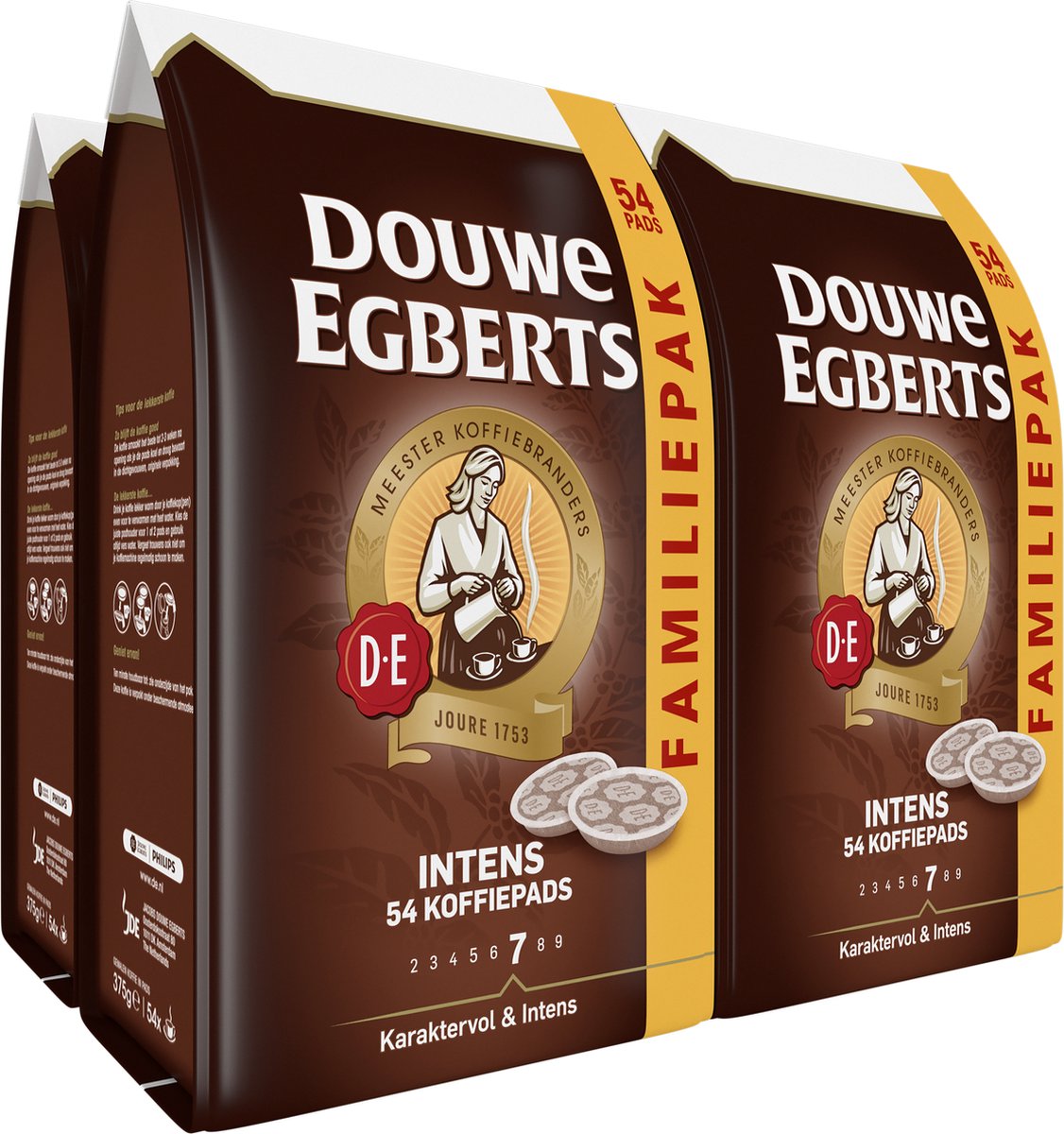 Goedkoopste Douwe Egberts Intens Koffiepads - 4 x 54 pads