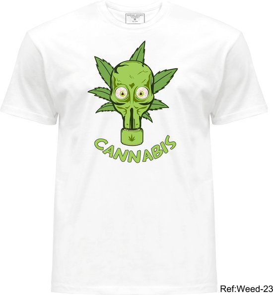 T- Shirts pour les amateurs de mauvaises herbes, crâne de Cannabis, Trendy, 100% Cotton, à la Fashion