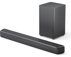 PHILIPS TAB5309 Soundbar 2.1 met draadloze subwoofer - 2.1-kanaals 240W, DTS Virtual X, Bluetooth 5.4, HDMI ARC, optische aansluiting en USB-connectiviteit - Donkergrijs