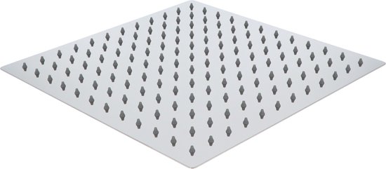 Pommeau De Douche Carré Chromé 50.8x50.8 Cm - Grande Tête De Douche Pluie 1 Fonction, Acier Inoxydable, Facile à Installer