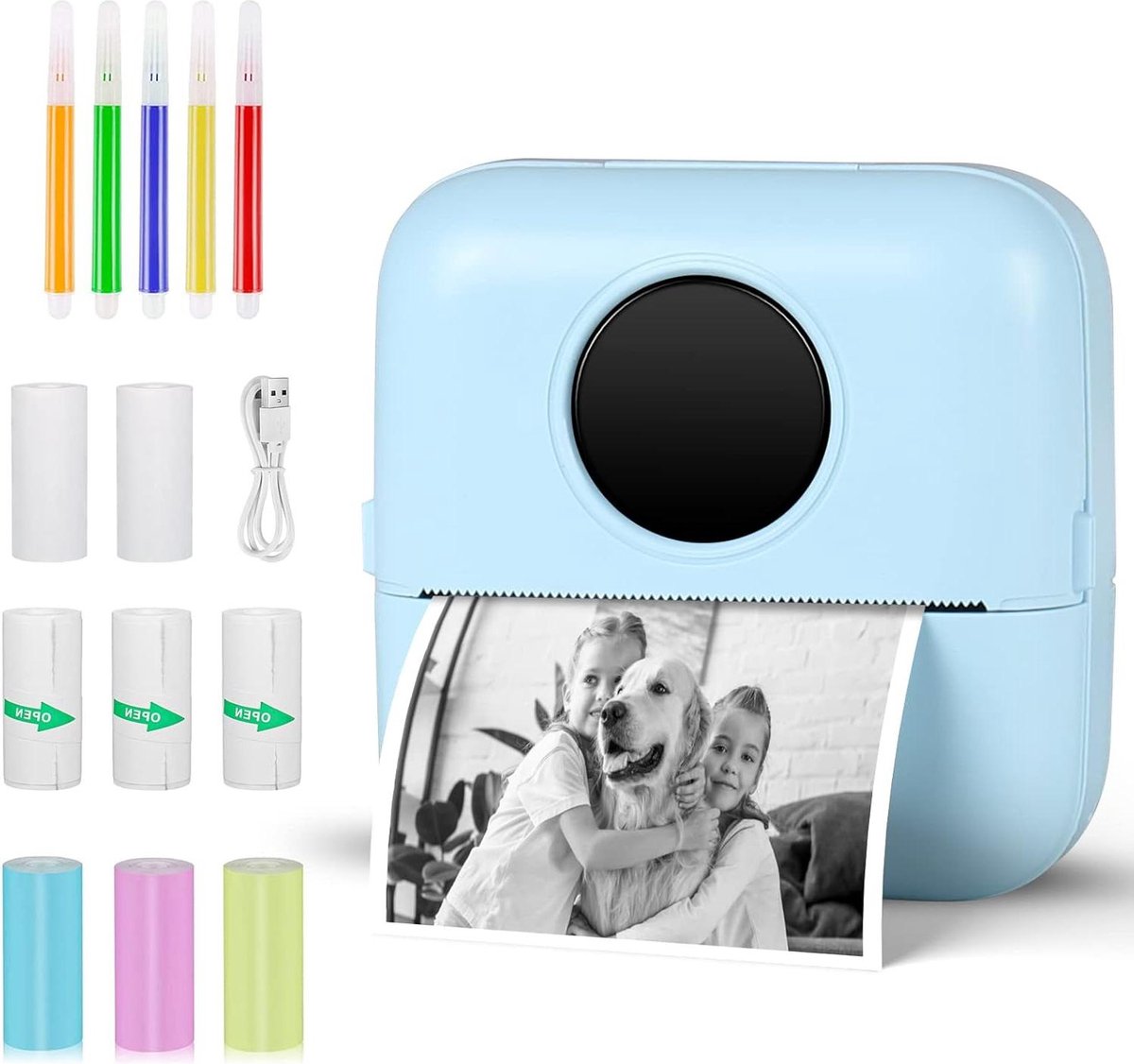 Portable Wireless Mini Thermal Photo Printer for Photo Printing and Labeling