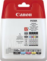 Bol.com Canon PG-580XL & CLI-581 - Inktcartridge + Retourzakje aanbieding