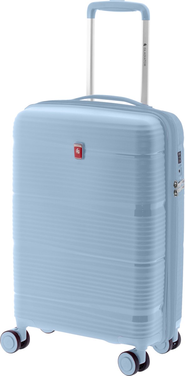 Gladiator Bionic Handbagage Koffer - 55x35x20/26 cm - 36/46 liter - Expandable - TSA slot - Grijs