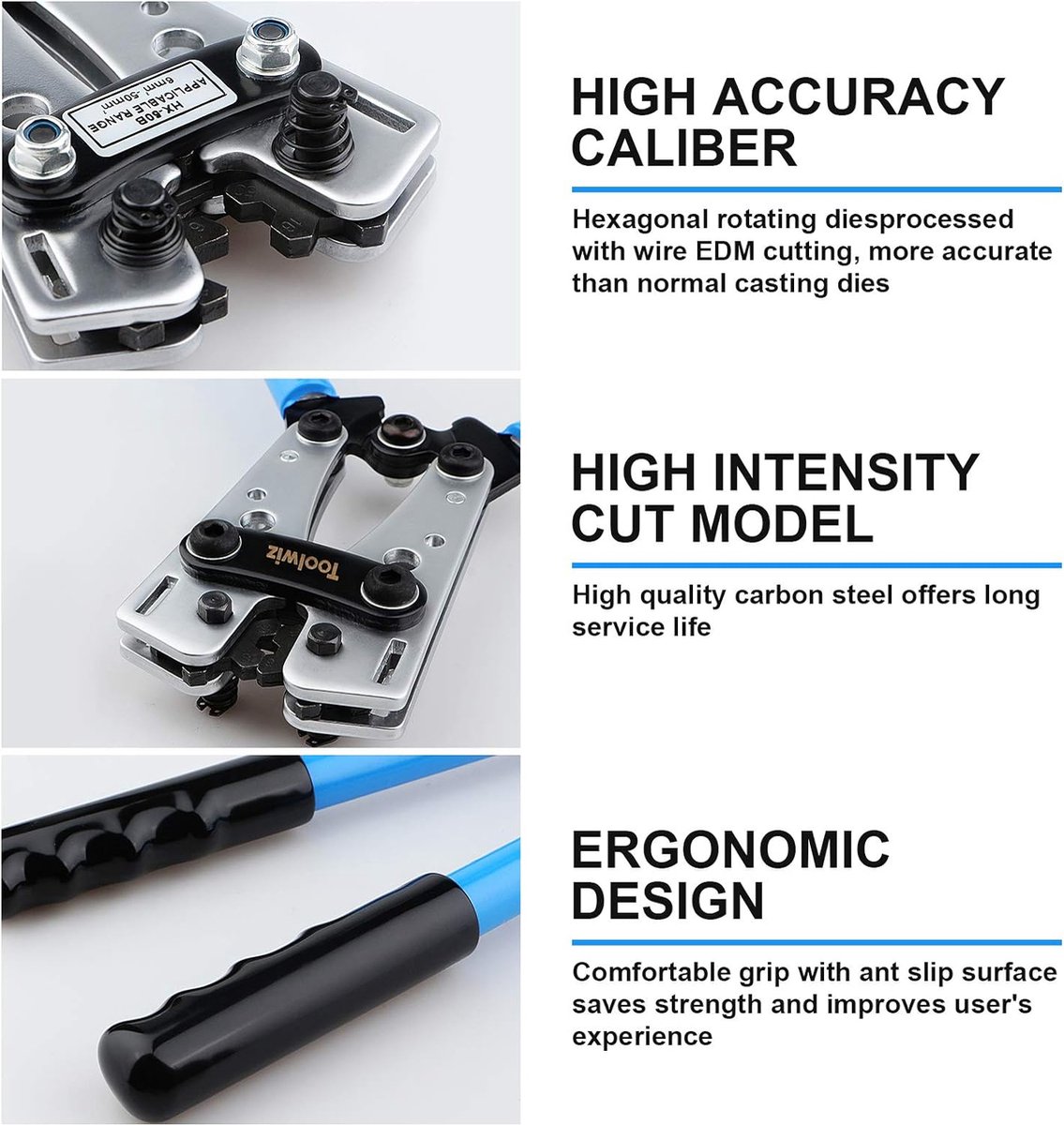 HX-50B COPPER TUBE TERMINAL CRIMPING TOOL CRIMPING PILER crimping tools 6-50mm2 Cable Lug Crimper Cu/Al Terminal - 1420