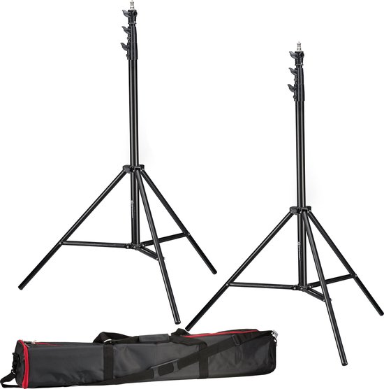 Bresser 2x BR-TP280 Pro lampstatief 280cm + tas