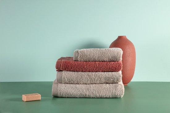 Casilin - Como - set van 2 douchelakens - 70x140cm -  Misty Pink - Roze