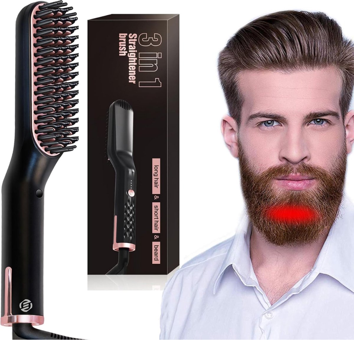 Equivera Baard Stijltang - Baard Styler - Baard Stijlborstel - Baard Stijler - Baardborstel - Baard Borstel - Must Have Voor Mannen