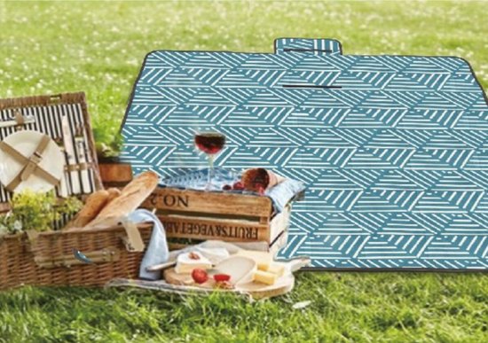 Couverture de pique-nique - 150 x 130 cm - Facilement pliable - Imperméable - Compacte - avec poignée