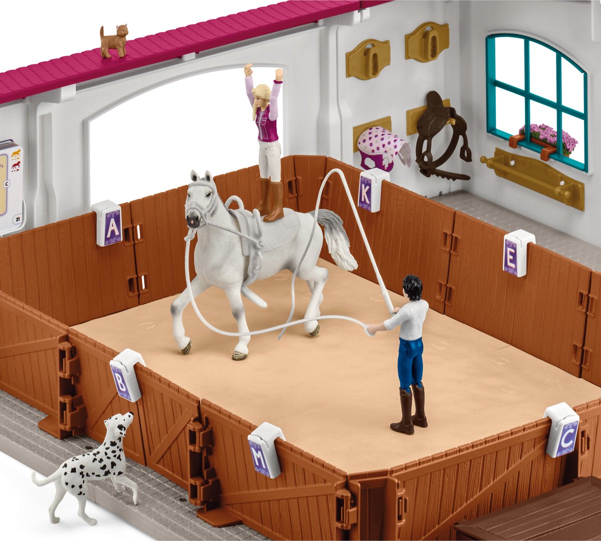 schleich HORSE CLUB Rijhal Peppertree - Paardentraining - Paardenspeelgoed - 42639 — afbeelding 7