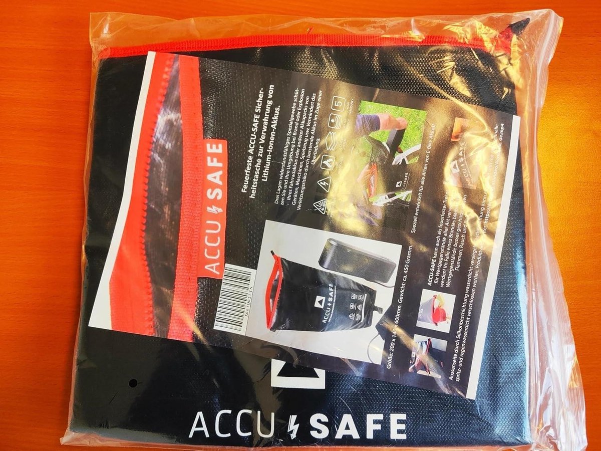 E-bike accutas - brandwerende fietsaccessoiretas, batterijtas waterdicht, batterij-veiligheidstas voor dagelijkse kleinigheden, camping