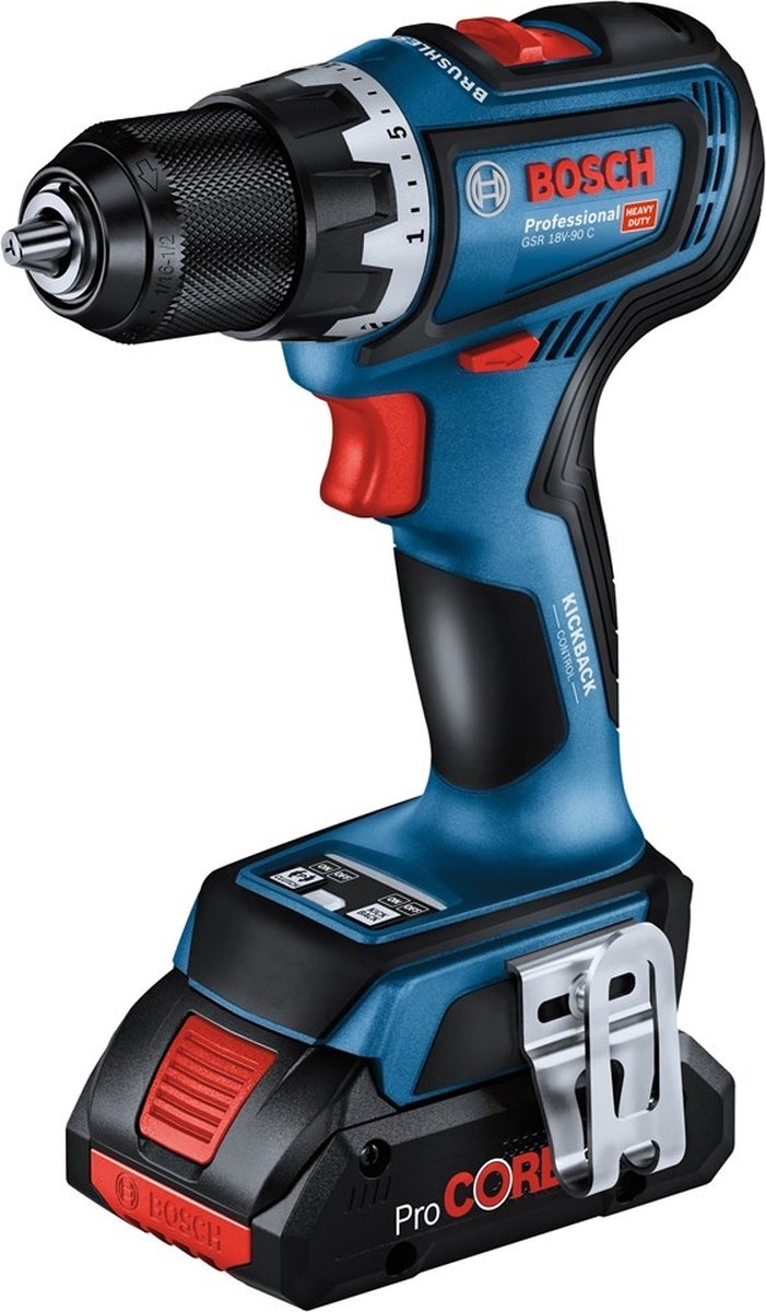 Bosch Professional GSR 18V-90 C Accu Schroefboormachine 18V 4.0Ah in L-Boxx - 06019K6004