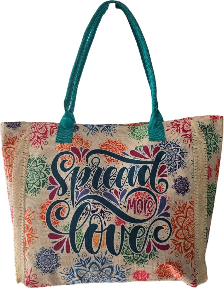Angel Firenze Strandtas - Big Shopper - Zwemtas XL - Mandala Groen