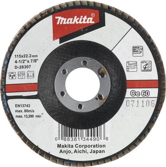 Makita D-28313 Lamellenschuurschijf 115 Ce80 | bol