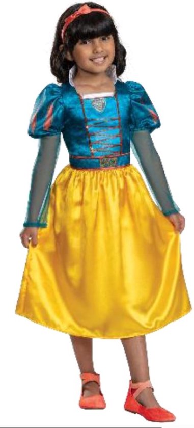 DISNEY - SNOW WHITE LIVE ACTION, Sneeuwwitje Live Action Jurk Klassiek, Maat M (7-8 jaar)