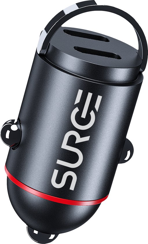Surge 45W Autolader met USB C - Snellader met 2x USB-C Output - Auto Oplader met PD Fast Charge