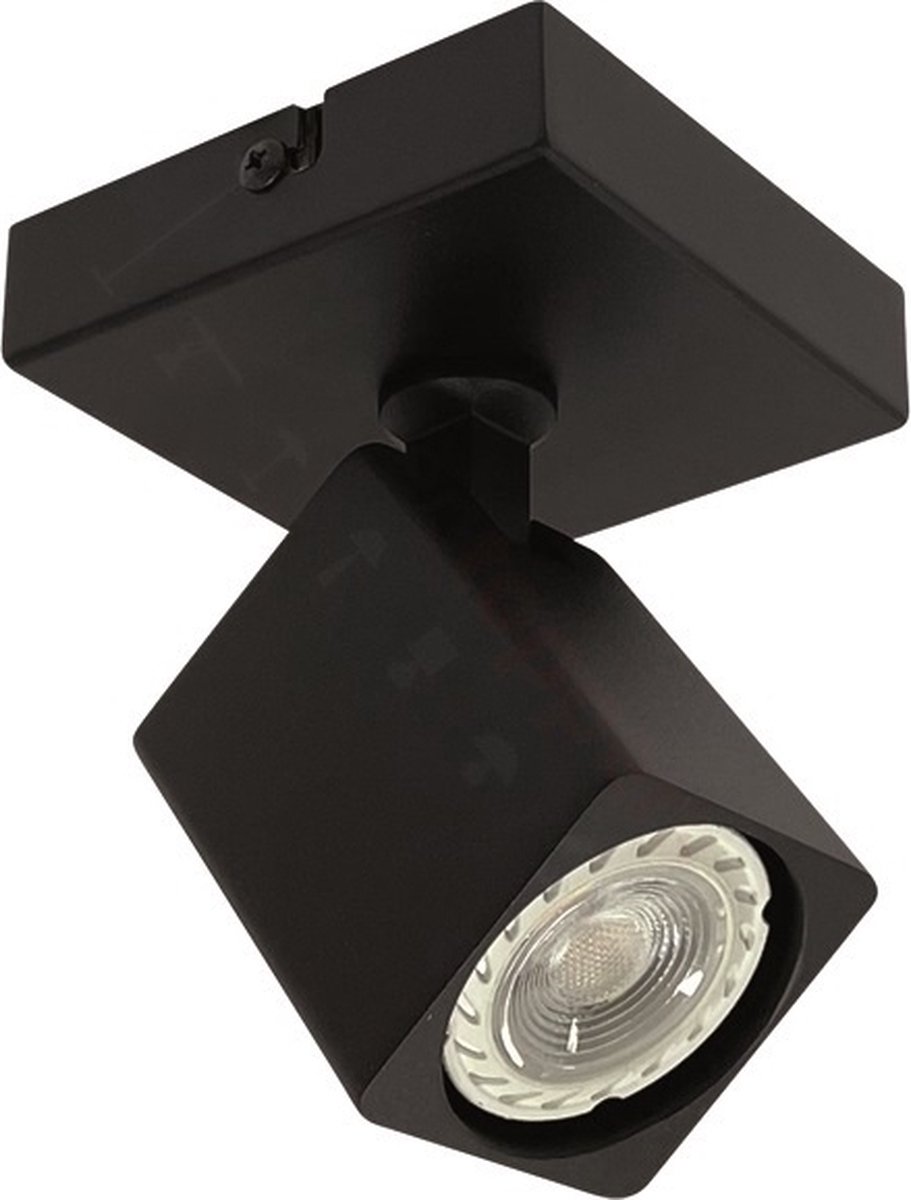Spot Quadro Zwart GU10 1-Lichts