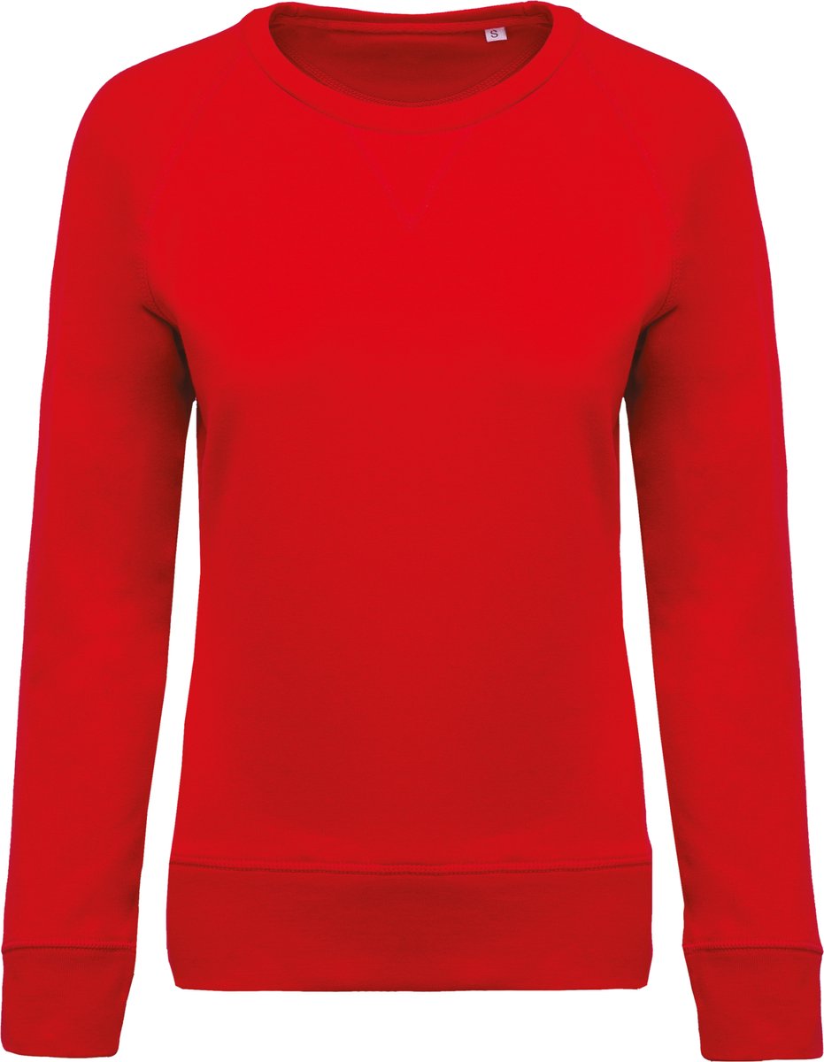 Kariban Damessweater BIO ronde hals raglanmouwen K481 - Red - S