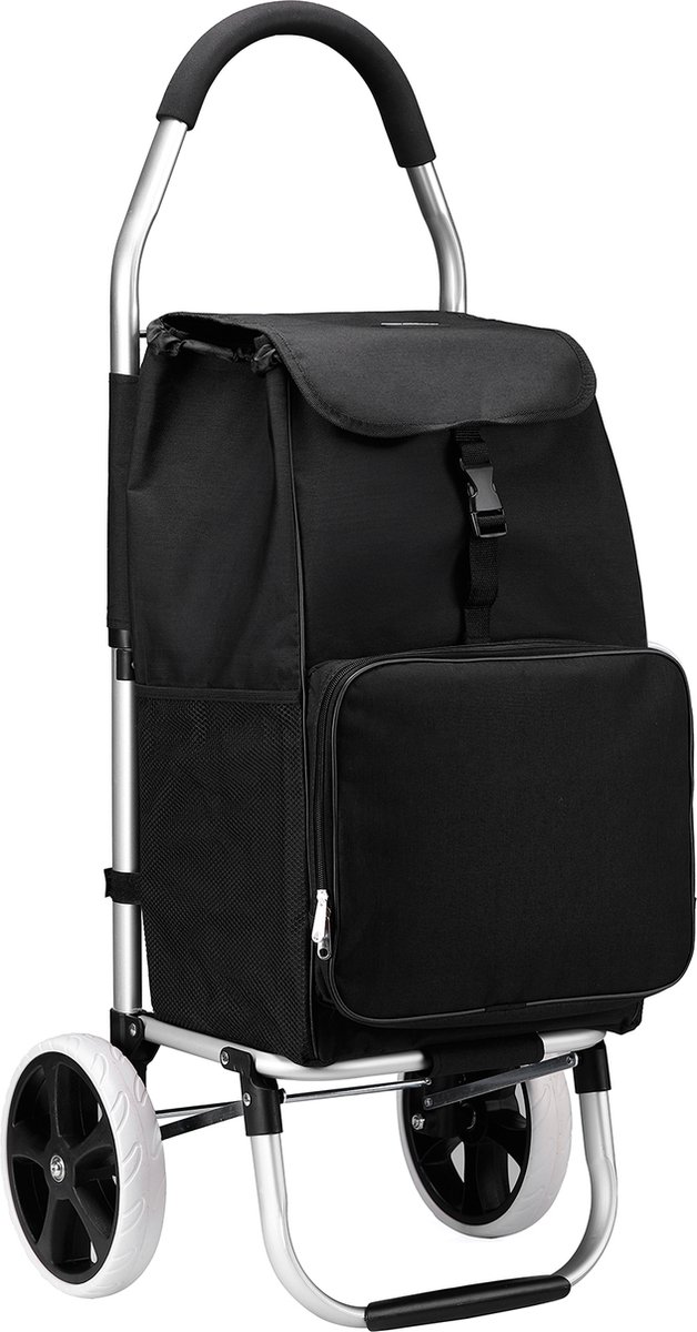 Packaway Boodschappentrolley met koelvak - 45L - boodschappenwagen - steekwagen functie - ZWART