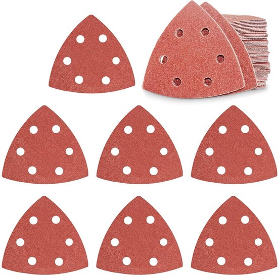 Lot De 154 Papiers De Verre Triangles - Compatible Ponceuse Delta Et Multi-Outil