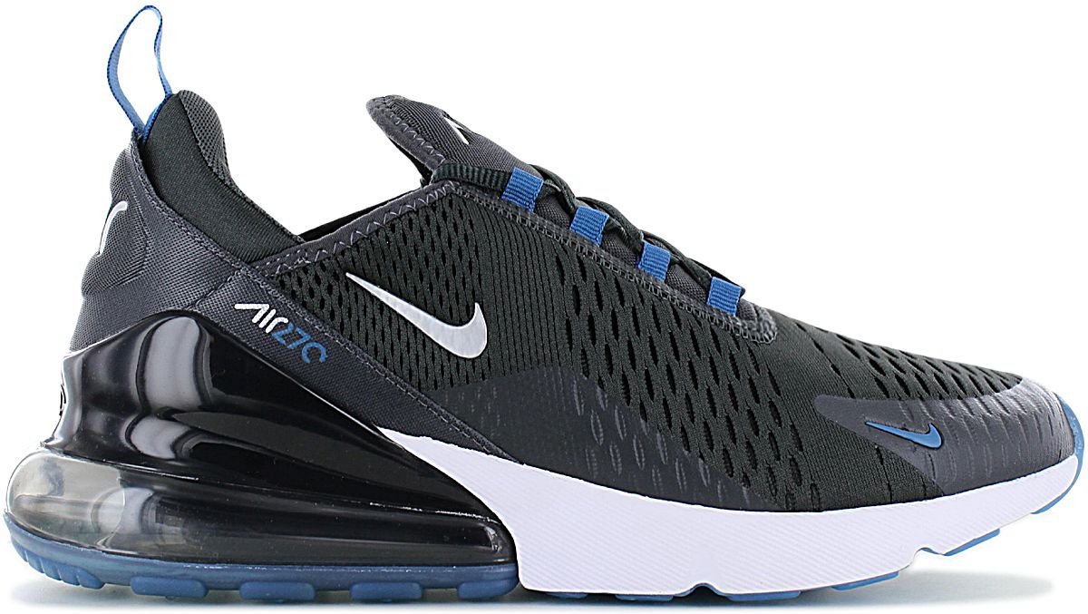 black and gray air max 270