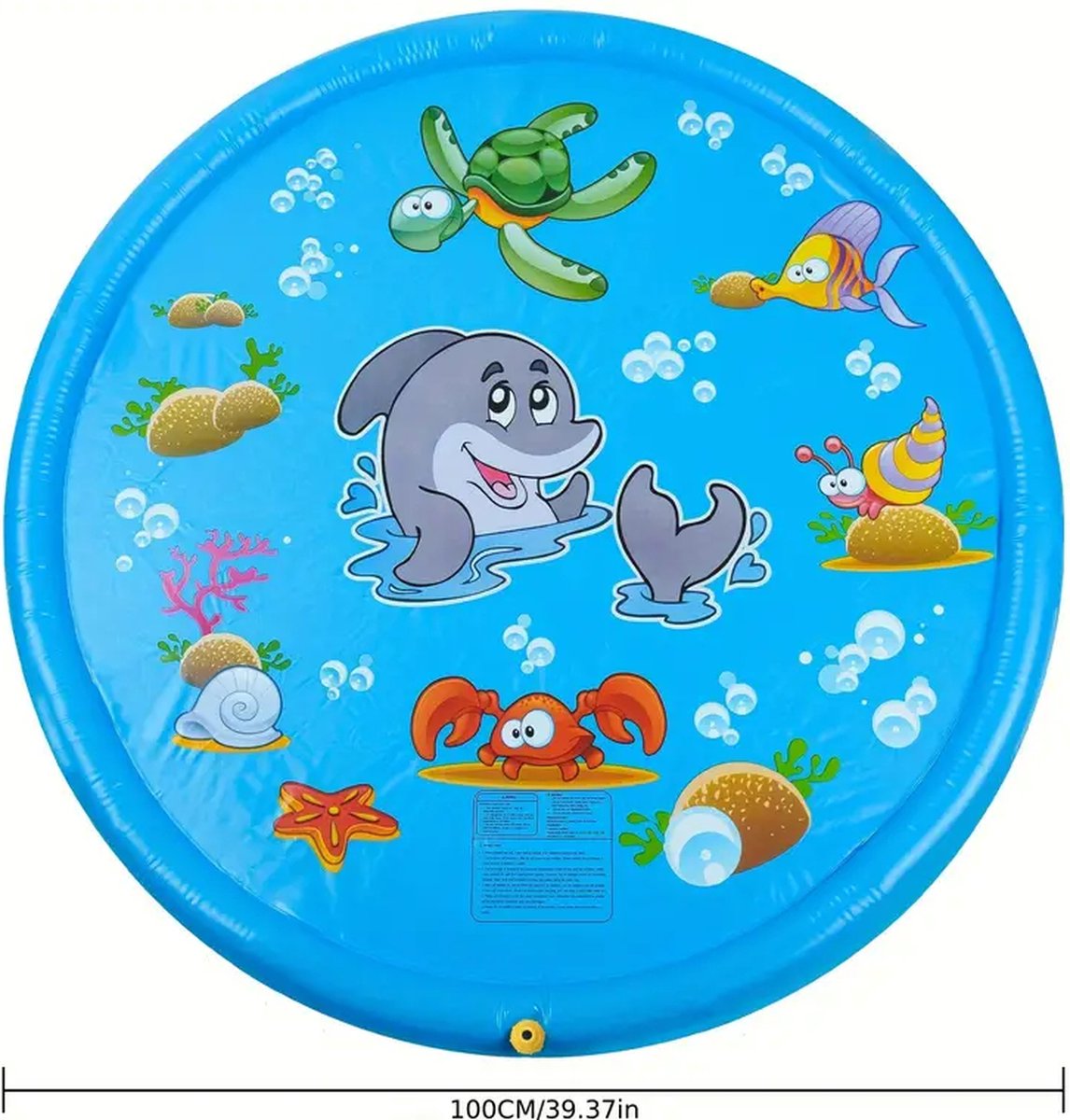Buitenspraymat - Opblaasbare Waterpretmat - Waterspeelmat Baby - Watermat - Water Speelmat Fontein - Zwembaden - Waterspeelgoed Kinderen - Water Speel Mat - Met Water Sproeier- Zwemmen - Zomer speelset - Water Spel Set – foto 7
