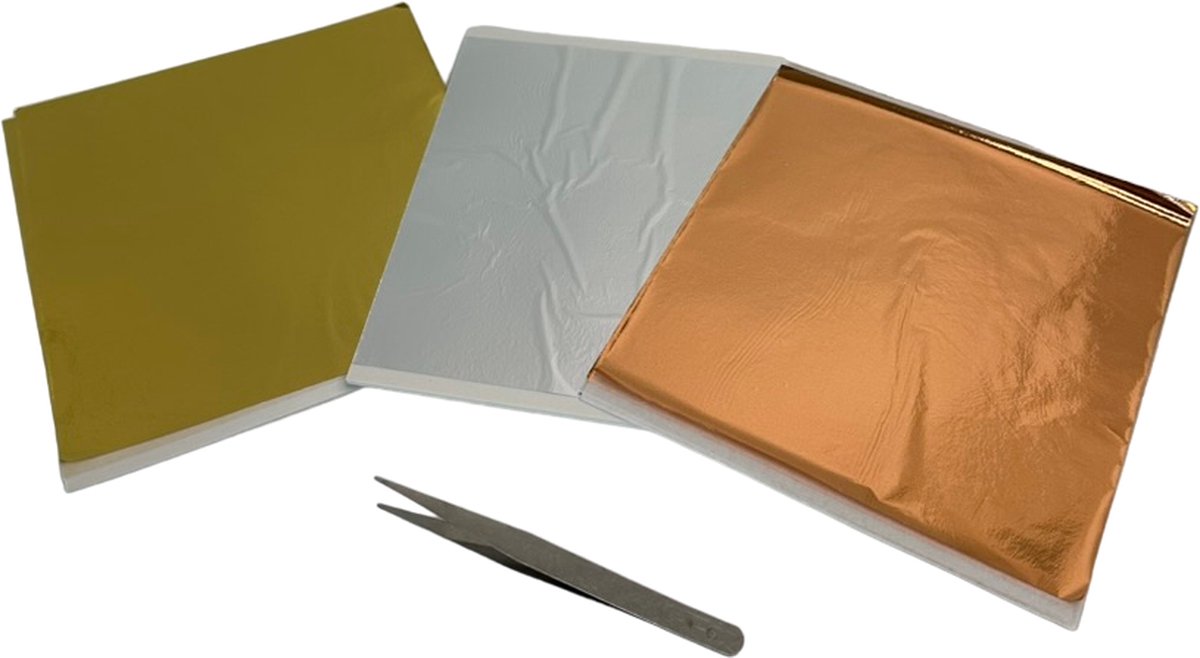 Dorure Feuille Or Feuille D'Or Imitation Premium – 200 Feuilles Dorées Multiusages Pour Dorure, Résine, Ongles, Artisanat & Déco Maison (Or & Champagne