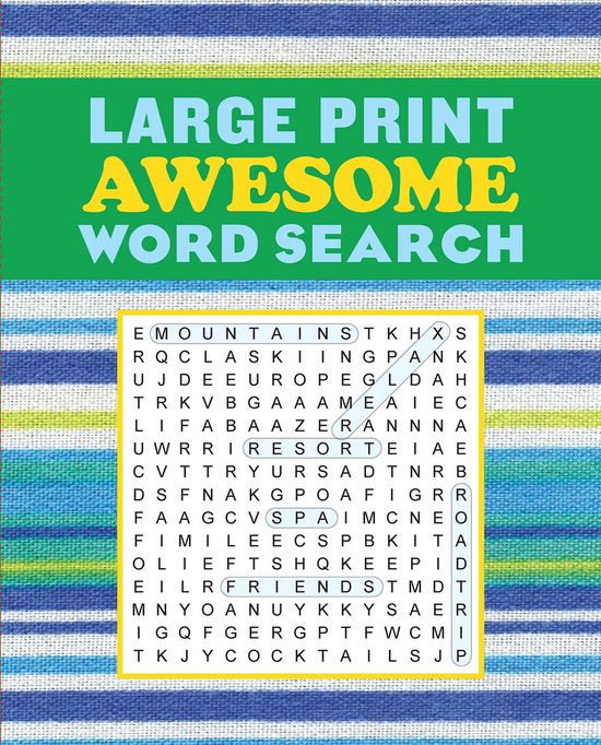 Large Print Puzzle Books- Large Print Awesome Word Search - cover