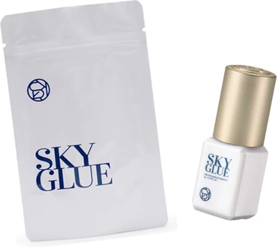 Foto: Sky glue gold wimperextensions lijm 0 5s droogtijd 6 7 weken retentie 