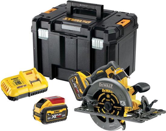 Scie circulaire sans fil DeWALT DCS579X2 54V 9.0Ah FlexVolt 190mm dans TSTAK