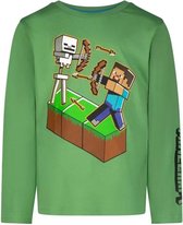 T-shirt à Manches Longues Minecraft Pour Garçon - Designs Creeper Et Logo Iconique