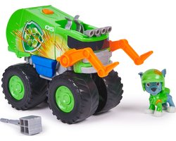 PAW Patrol Reddingswagens - Vuilniswagen met Rocky speelfiguur - Speelgoedauto