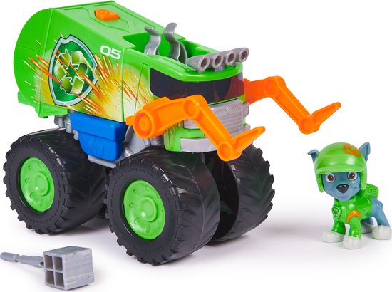 PAW Patrol vuilniswagen met Rocky speelfiguur