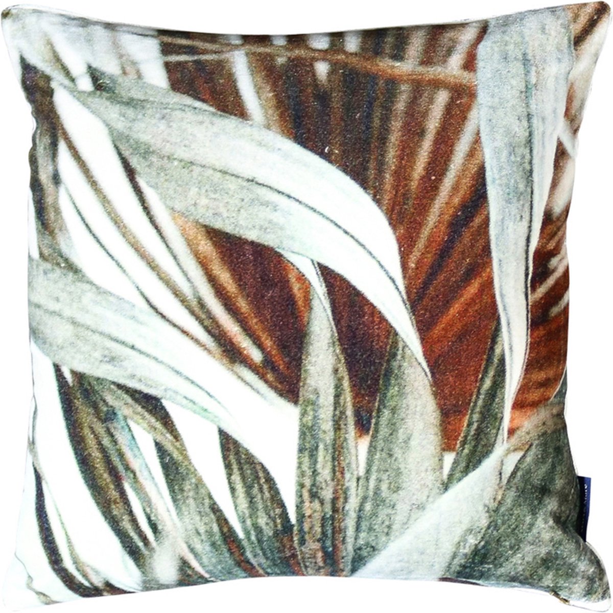 kussen fluweel natuur siergras 45x45cm*
