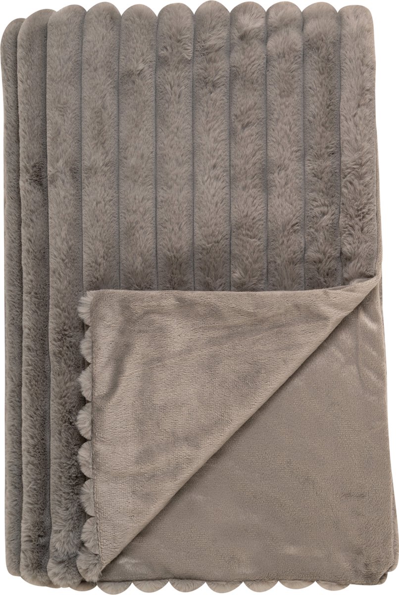 Linen & More - Plaid 'Montreal' (140cm x 200cm, Charcoal Grey)