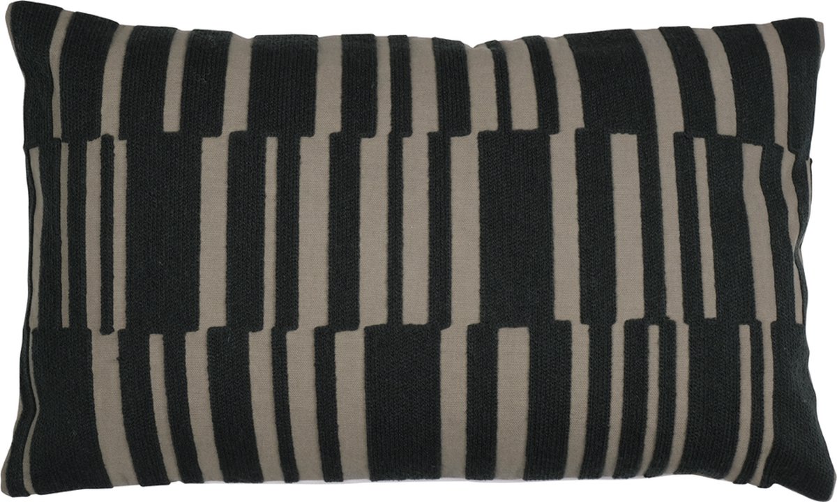 Linen & More Barro Sage/Dark Grijs Kussen -30 X 50