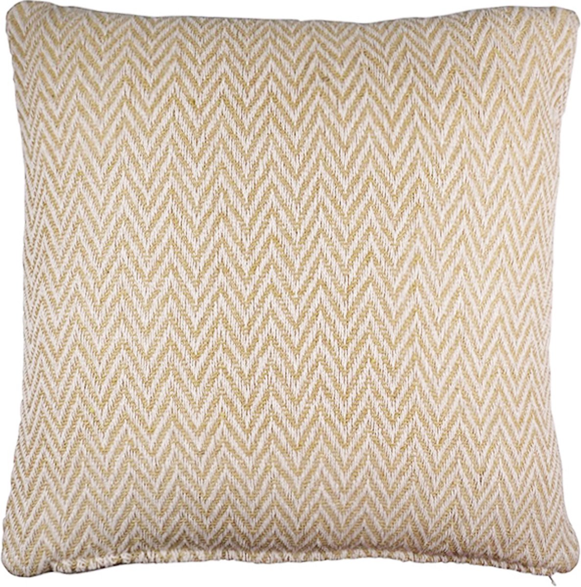 Linen & More Zigzag Recycled kussen khaki 45x45cm